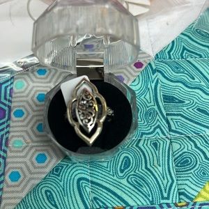 Bali Legacy Sterling silver Marquise shape floral ring